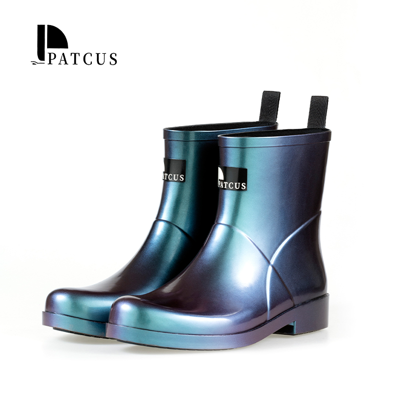 Botes de pluja d'acer de goma elegants amb colors fantasia per a homes de Patcus
